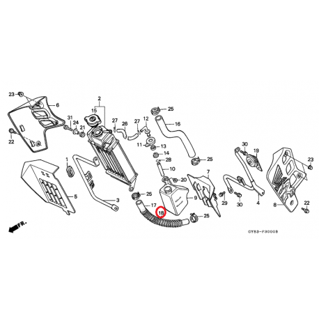 PROTECTOR TUBO RADIADOR HONDA CRM 75