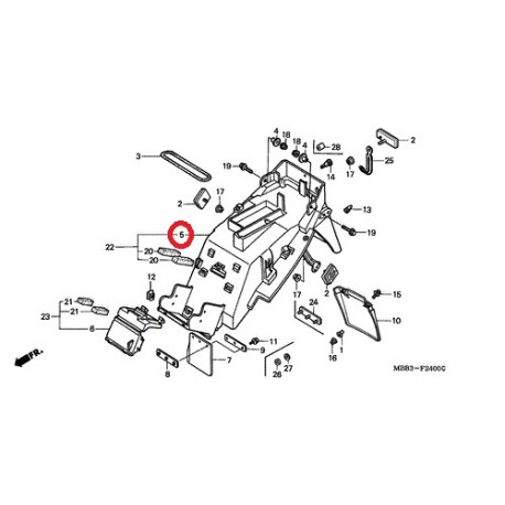 GUARDABARROS TRASERO HONDA VTR1000F