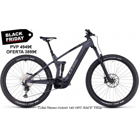 CUBE STEREO HYBRID 140 HPC RACE 750 GRIS 2023